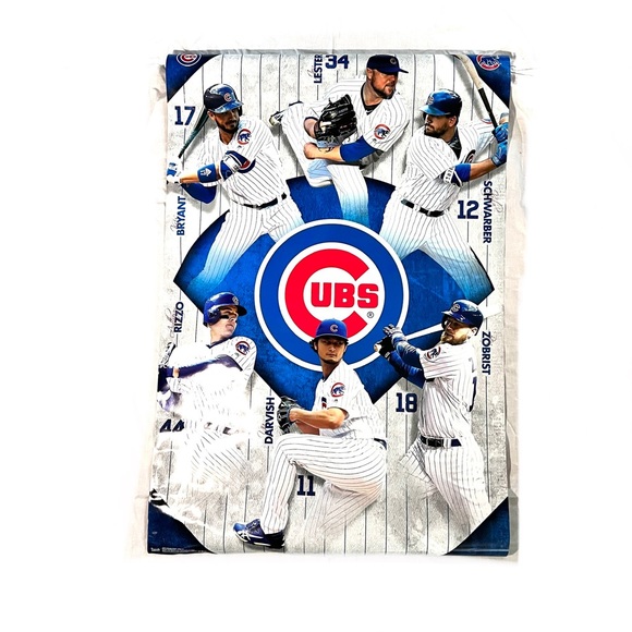 Chicago Cubs | Wall Decor | Chicago Cubs Team Poster Darvish Zobrist ...